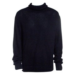 Ralph Lauren Black Cashmere Turtle Neck Long Sleeve Sweater XL