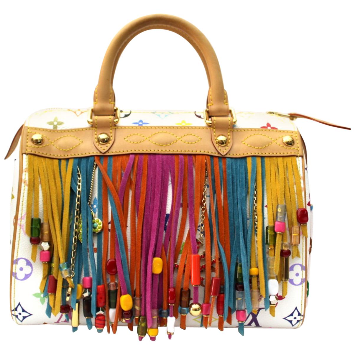 Louis Vuitton speedy 25 Multicolor fringe bag Extra Rare! Limited Edition  W/Tags