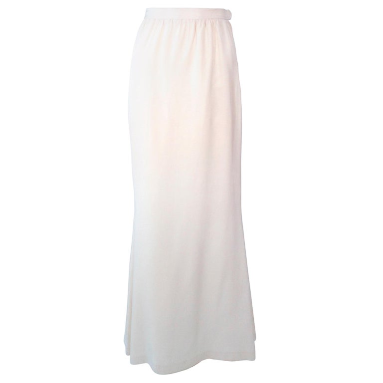 Silk maxi skirt Chanel White size 40 FR in Silk - 31517466