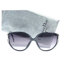  New Vintage Christian Dior 2307 Grey / Black Optyl 1980 Sunglasses