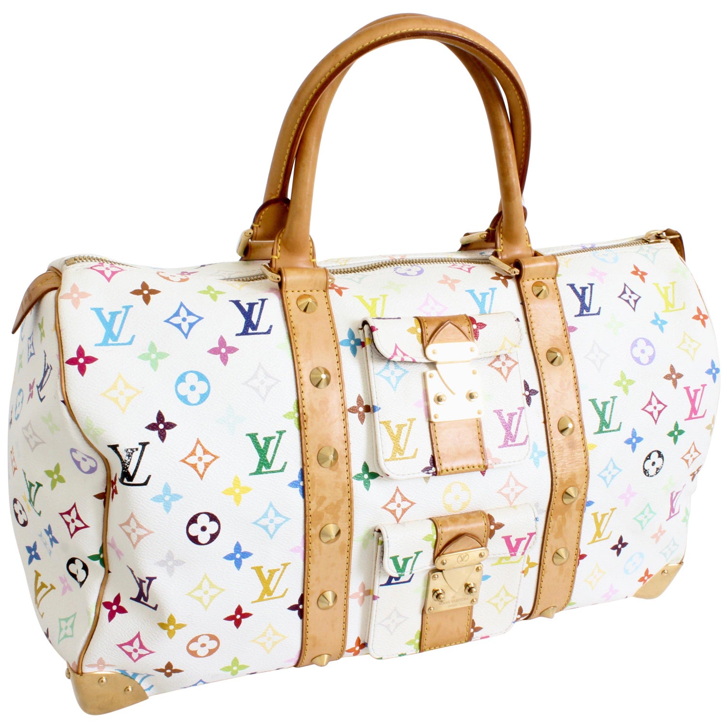 Louis Vuitton Multicolore Monogram Keepall 45cm Duffle Bag Travel Tote  Spring 03 at 1stDibs | louis vuitton multicolor duffle bag, lv multicolor  duffle bag, lv duffle bag white
