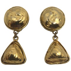 Retro Chanel Early 1980s Pendant Earrings