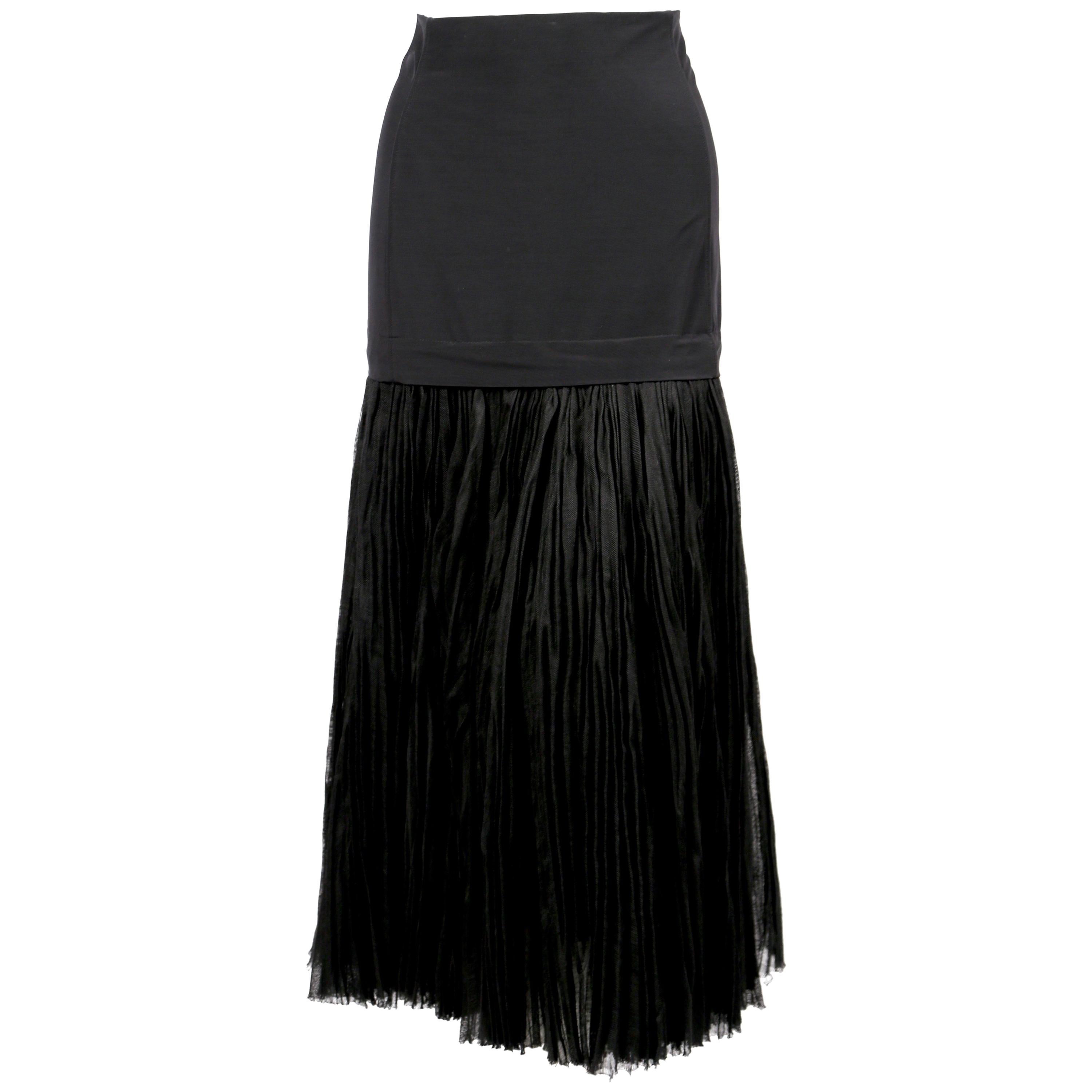 CELINE by Phoebe Philo black pleated skirt - runway 2014 at 1stDibs
