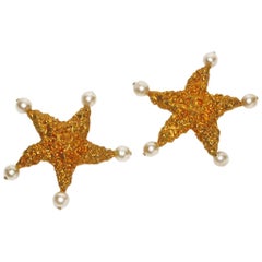 Massive Chanel Runway Starfish Ear Clips