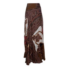 Etro Multicolor Paisley Printed Silk Maxi Skirt S