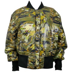 Jean Paul Gaultier Vintage Camouflage Faces Reversible Bomber Jacket