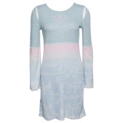 Chanel Pastel Lurex Knit Cutout Armhole Detail Long Sleeve Tunic M