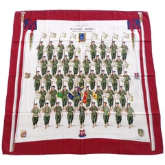 Hermès Seidenschal Vintage Demi Brigade de Fusiliers Marins Grygkar 1958 Preis 1B