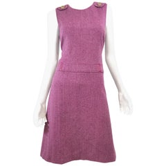 Chanel Purple Tweed Knit Dress