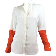 Celine Silk Color Block Blouse