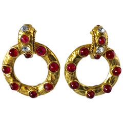 Vintage Large Chanel Hoop Statement Earrings by the late Karl Lagerfeld