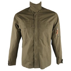 Ermenegildo Zegna 40 Oliva - Giacca solida in poliammide