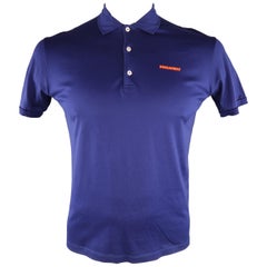 Vintage DSQUARED2 Size L Navy Solid Pique POLO
