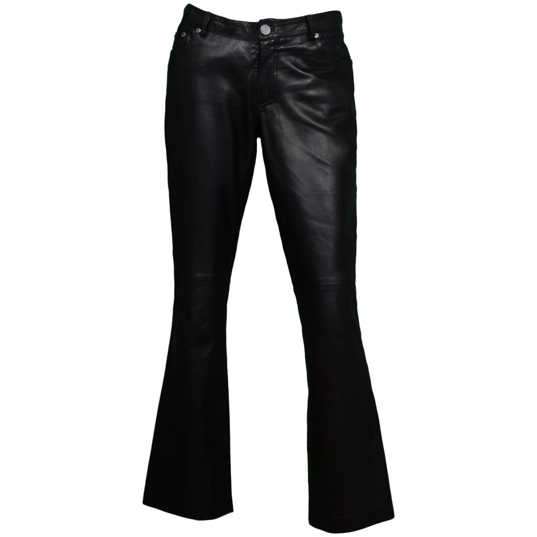 ysl leather pants