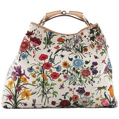 Gucci Horsebit Hobo Flora Canvas Large