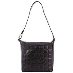 Chanel Chocolate Bar CC Shoulder Bag Quilted Leather Small