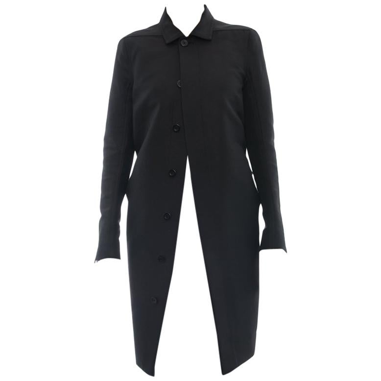 Rick Owens Black Light Straight Cut Coat - 8