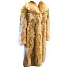 Retro Sumptuous Siberian Lynx Fur Coat by Revillion Paris New York Full Length