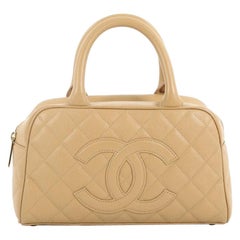 Chanel Timeless CC Bowler Bag Quilted Caviar Small
