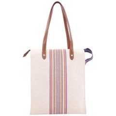 Hermes Mira Ganges Tote Rainbow Toile Tall