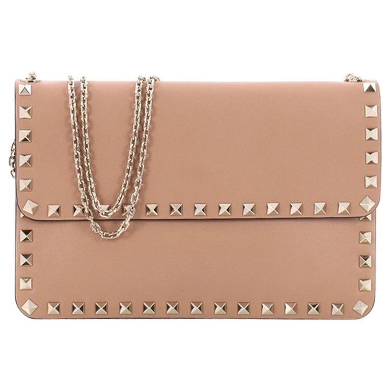 Valentino Rockstud Chain Flap Shoulder Bag Leather Small