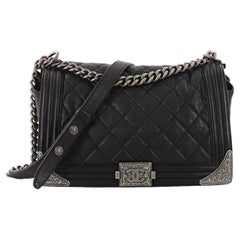Chanel Paris-Dallas Compartment Boy Flap Bag Quilted Calfskin with Metal 