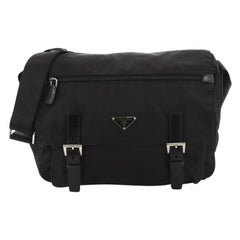 Prada Buckle Messenger Bag Tessuto Medium