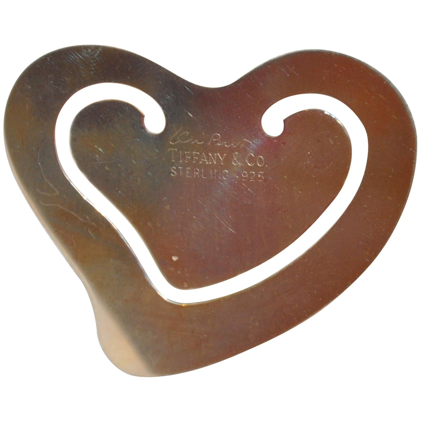 Elsa Peretti for Tiffany & Co Sterling Silver Signature "Heart" Book-Mark For Sale