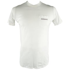 DSQUARED2 Size L White Graphic "Ruff Tucker" Cotton T-shirt