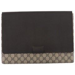 Gucci Envelope Clutch GG Canvas and Leather Large