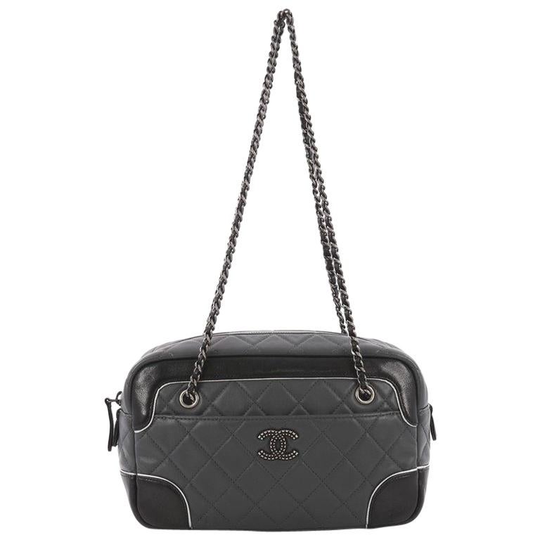 Chanel Two-Tone Camera Chain Bag Quilted Calfskin Medium