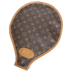 Vintage Louis Vuitton Monogram Canvas Tennis Racket Cover French Company Rare 