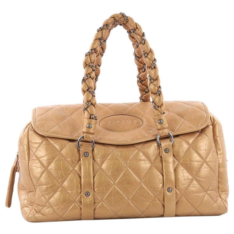 Chanel Lady Braid Flap Tote Quilted Distressed Lambskin Large at 1stDibs