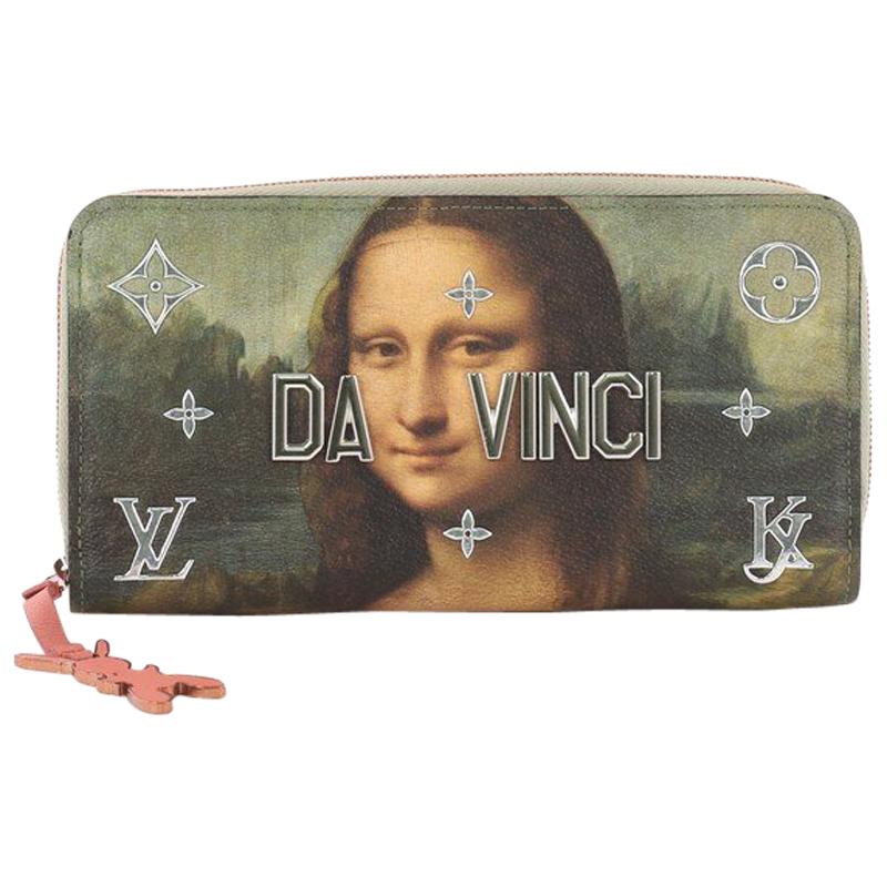 Louis Vuitton Zippy Wallet Limited Edition Jeff Koons Da Vinci Print Canvas