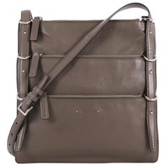 Valentino Triple Zip Shoulder Bag Leather Medium