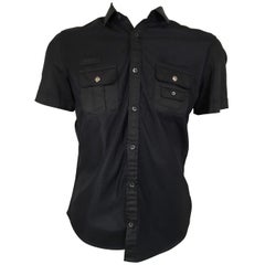 Men's Gucci Black Short Sleeve Button Downs