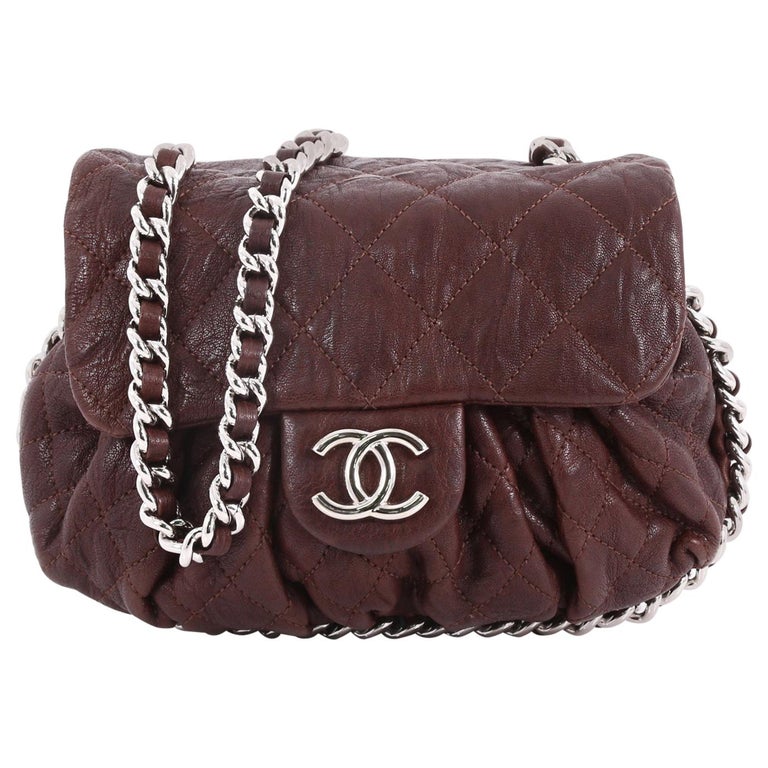 Chanel Chain Around Flap Bag Quilted Leather Small at 1stDibs