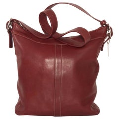 Coach Vintage Large Slim Legacy Crossbody Shoulder Handbag in Deep Red