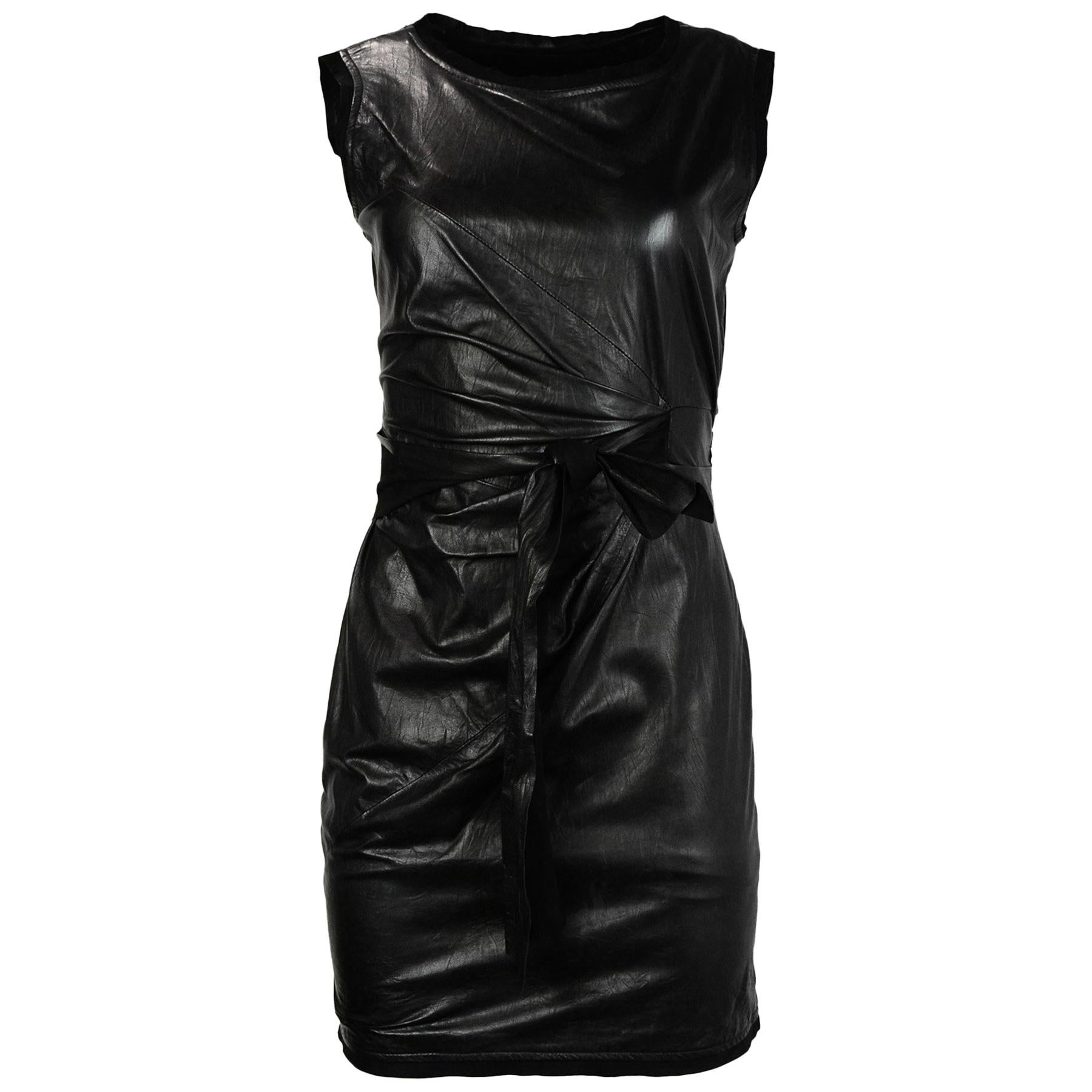 DVF Diane Von Furstenberg Black Leather 