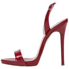 Giuseppe Zanotti NEW Red Leather Evening Strappy Ankle Sandals Heels in Box