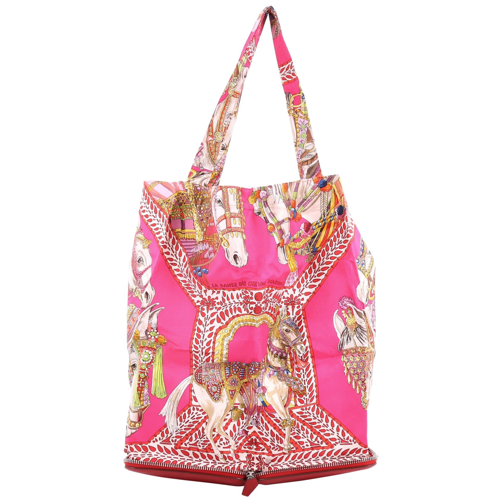 Hermes Silky Pop Tote Printed Silk