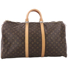 Louis Vuitton Black Monogram Eclipse Keepall Bandouliere 55 Duffle Bag Strap 39L0V