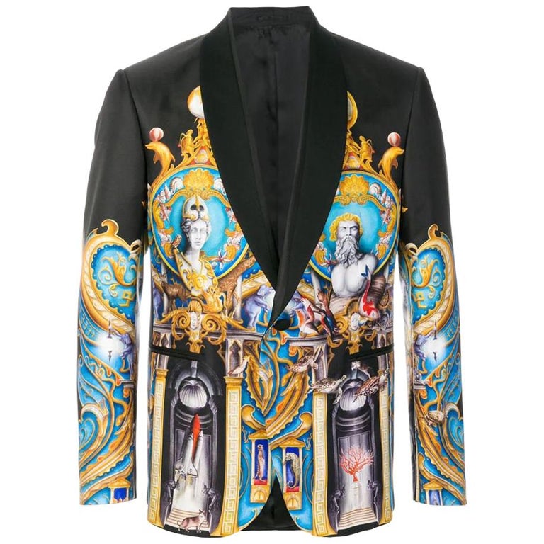 niet verwant Cursus Nutteloos New VERSACE Triptych Print Silk Blazer for Men at 1stDibs | versace blazer  mens, versace silk jacket, silk blazer mens