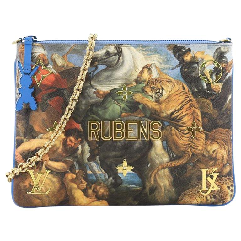 Louis Vuitton Pochette Clutch Limited Edition Jeff Koons Rubens Print Canvas at 1stdibs