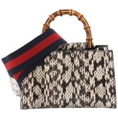 Gucci Nymphaea Top Handle Bag Python Mini
