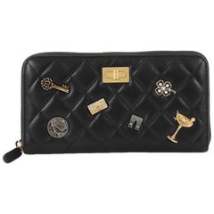 Chanel Lucky Charms Reissue Zippy Wallet Quilted Aged Calfskin Long