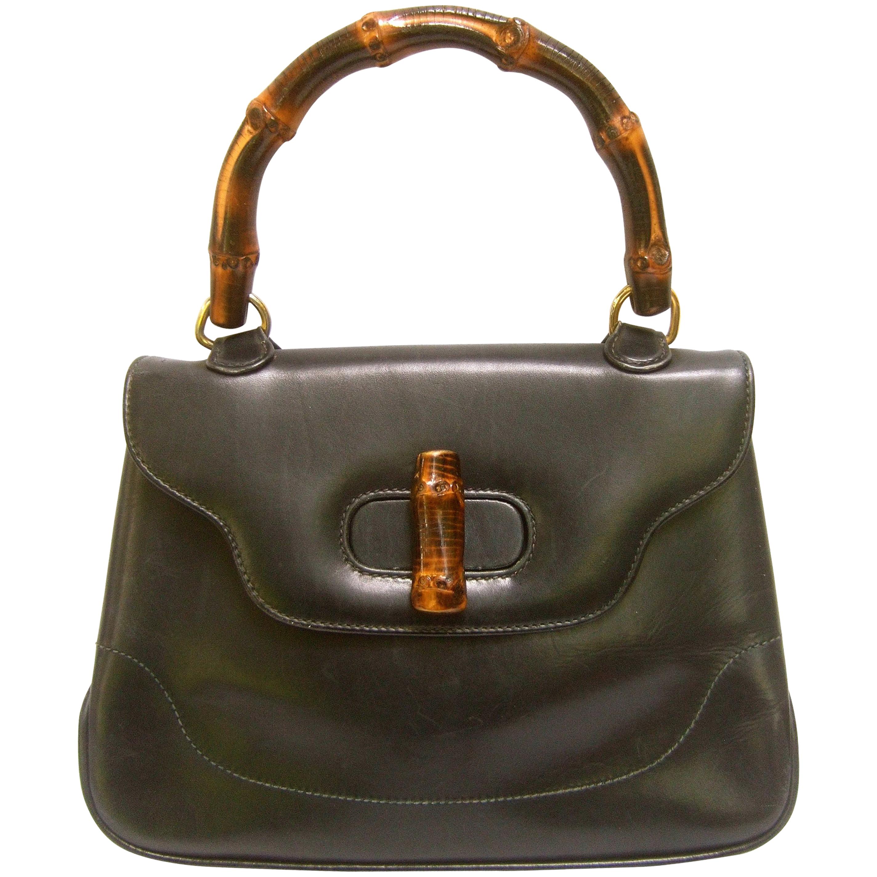 Gucci Handbag Bamboo Handle - 56 For Sale on 1stDibs