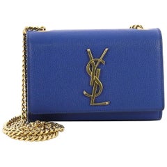 Saint Laurent Classic Monogram Crossbody Bag Grainy Leather Small