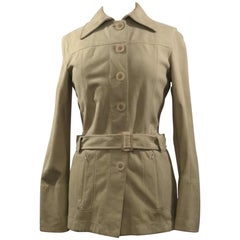 Faconnable Goatskin Fall or Spring Jacket with Belt