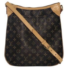  Louis Vuitton Monogram Odeon MM Crossbody Shoulder Handbag